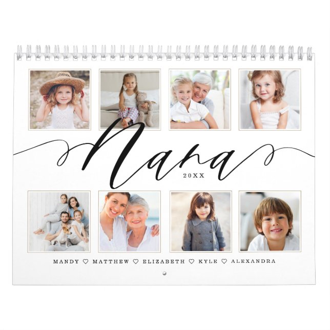 Calendrier Cadeau pour Nana | Petits-enfants Photos de famill (Protection)