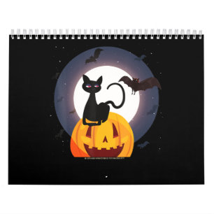 Calendrier Cadeau Spider Halloween Black Cat Spider Citroui