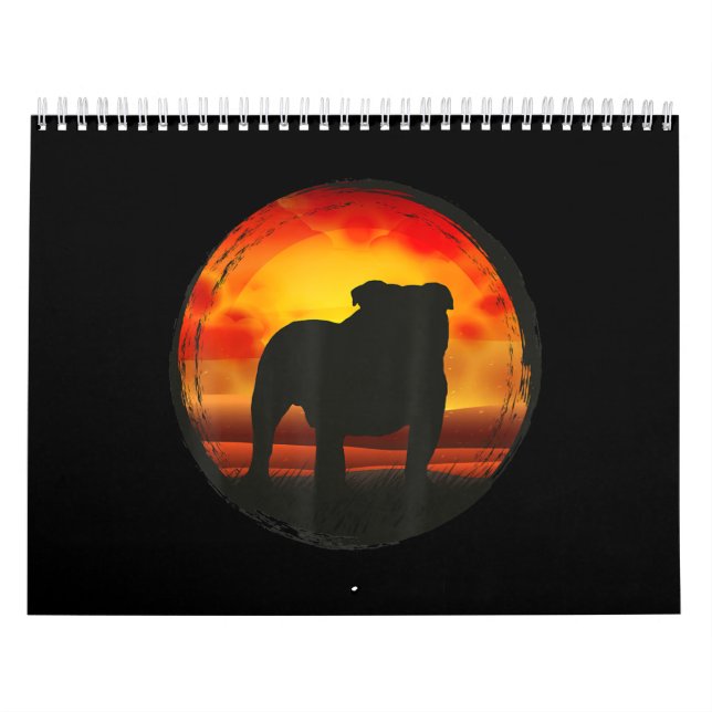 Calendrier Cadeaux Bulldog Anglais Pour Femmes Hommes Enfants (Protection)