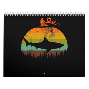 Calendrier Cadeaux d'Halloween Citrouilles de requins Vintage