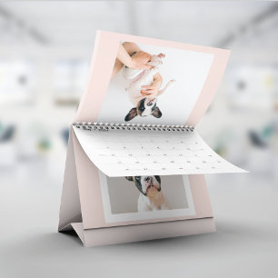 Calendrier Cadre rose Pastel moderne   Photo personnelle de c