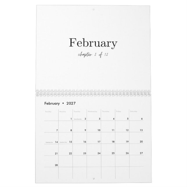 Calendrier Calendar (Feb 2027)