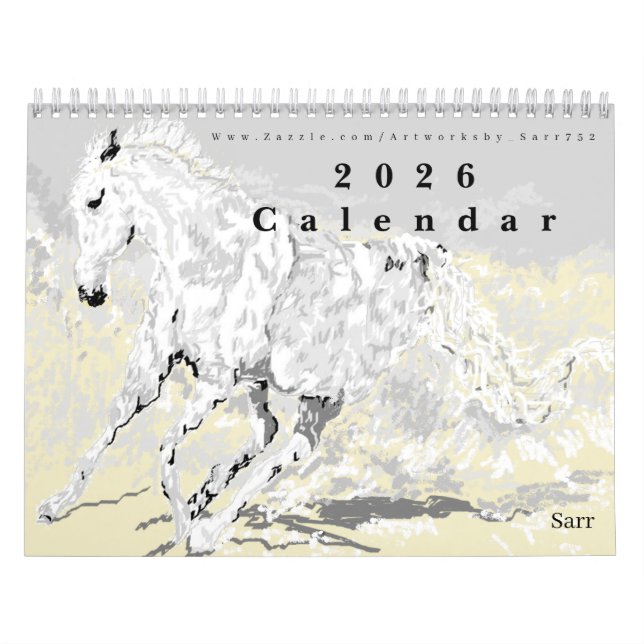 Calendrier Calendar 2026 Animals by Sarr (Protection)