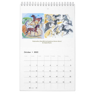 Calendrier Calendar of Susan Payne Equine Art - 2022