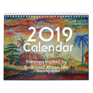 Calendrier Calendar~Paintings 2019 inspiré par la vie