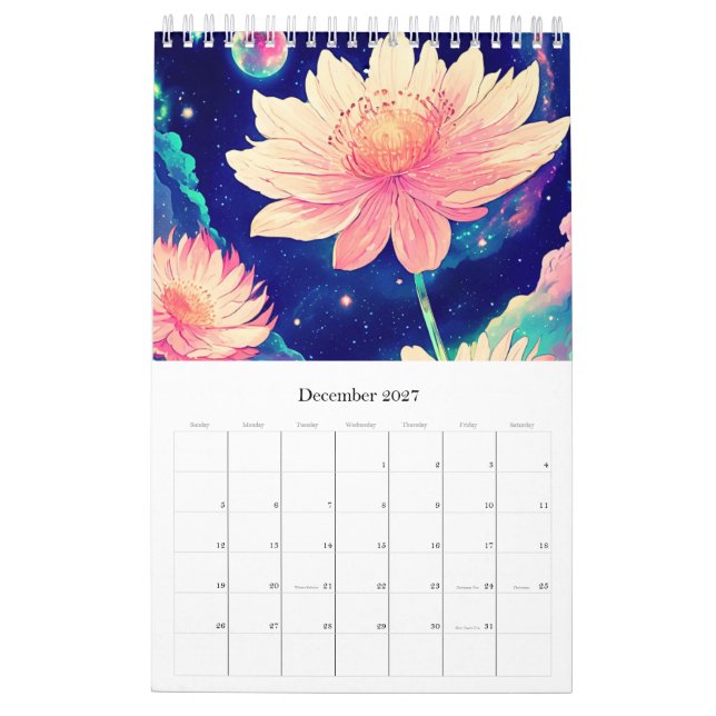 Calendrier Calendar romantic flowers (Dec 2027)