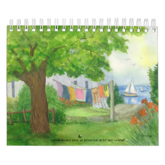 CALENDRIER CALENDAR ROSEANN MESERVE ARTISTE DE COULEUR D'EAU