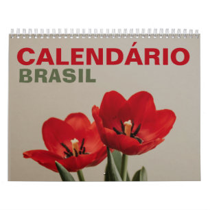 Calendrier Calendário Brasil com Feriados   Brésil 2026