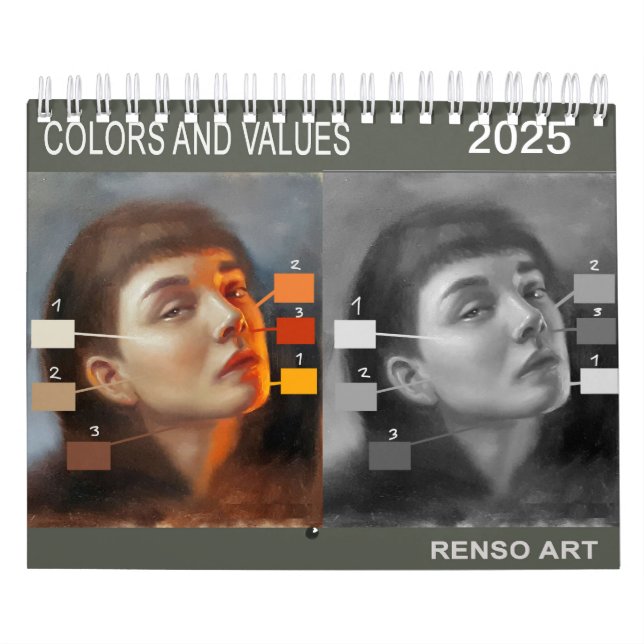 Calendrier Calendario  Calendar - Renso Art 2025 (Protection)