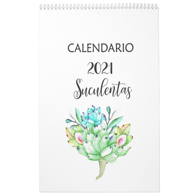 Calendrier Calendario espagnol succulent (Protection)
