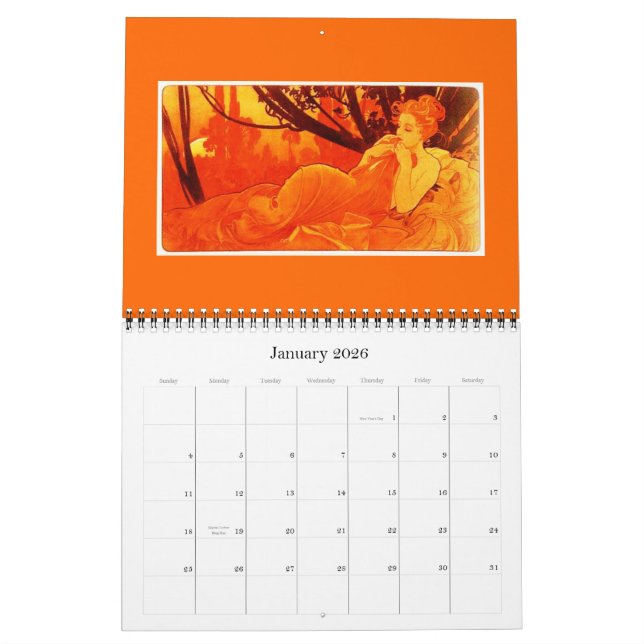 Calendrier Calendrier-Classique/Cru-Alphonse Mucha (Jan 2026)