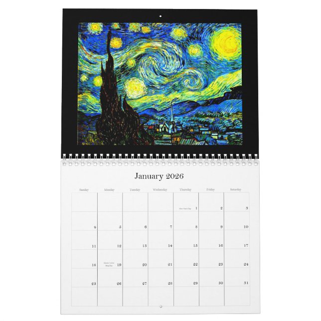 Calendrier Calendrier-Classique/Cru-Vincent Van Gogh (Jan 2026)