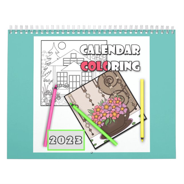 Calendrier Calendrier, coloriage, 2024 (Protection)