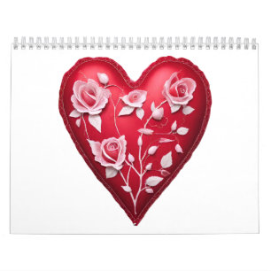 Calendrier "Calendrier des coeurs" de 12 mois pour 2026