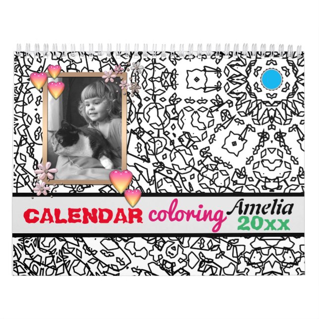 Calendrier Calendrier, livre de coloriage, livres de coloriag (Protection)