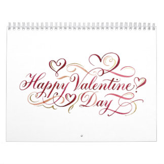 Calendrier Calligraphie aquarelle élégante Joyeuse Saint-Vale