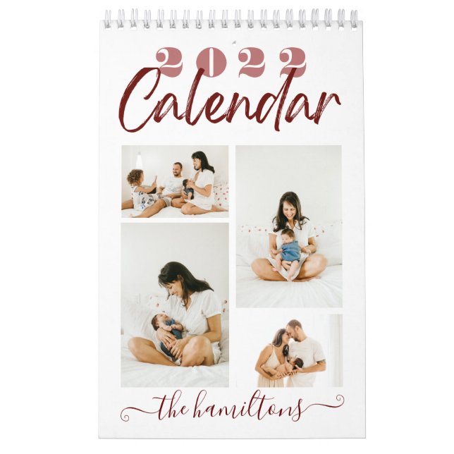 Calendrier Calligraphie moderne Sketchy Nouvel An Photo Maroo (Protection)