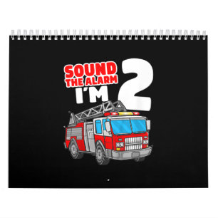 Calendrier Camion d'incendie 2 ans pompier 2e anniversaire