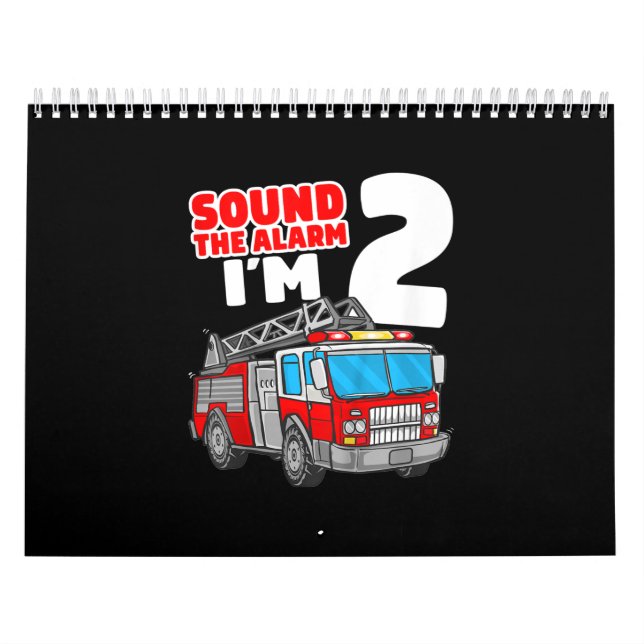 Calendrier Camion d'incendie 2 ans pompier 2e anniversaire (Protection)