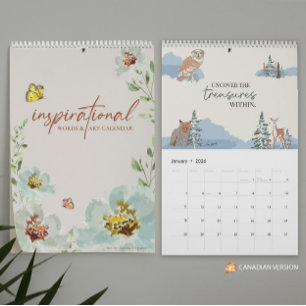 Calendrier Canadian Grid 2026 Citations et art inspirationnel