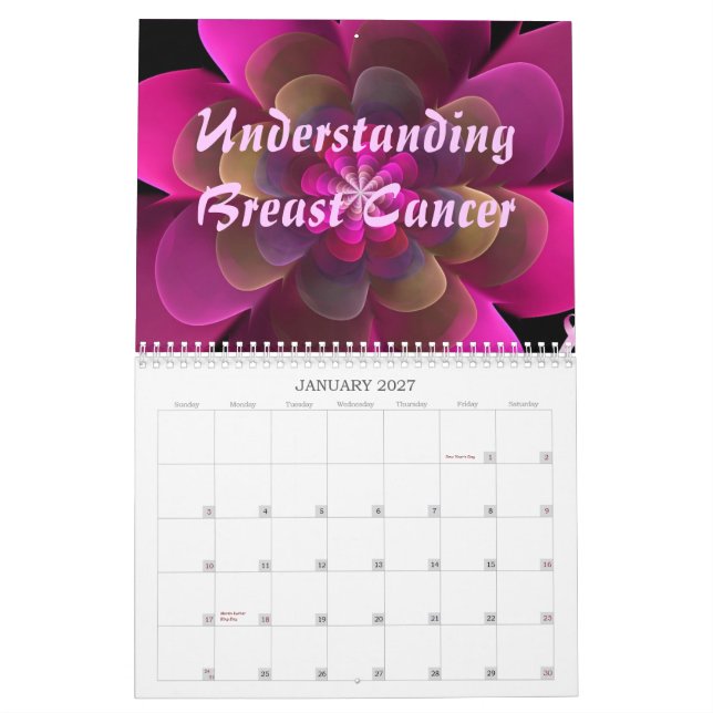 Calendrier cancer de sein de compréhension averti de b… pour (Jan 2027)