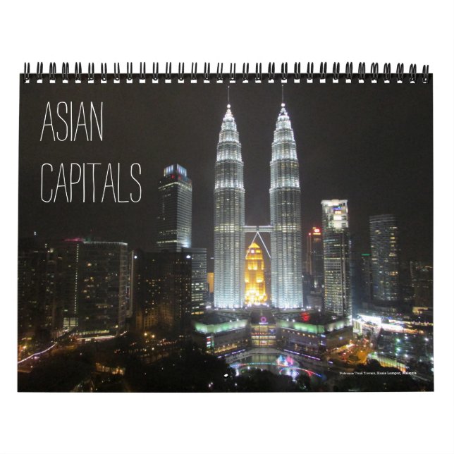 Calendrier capitales asiatiques (avec emplacements) 2026 (Protection)