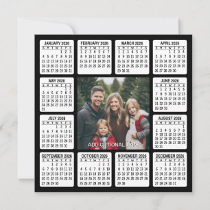 Calendrier - Carte de vœux avec photo au centre