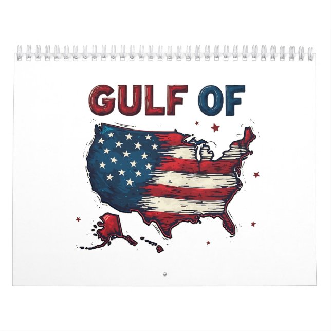 Calendrier Carte du golfe d'Amérique USA Trump USA Golfe du M (Protection)