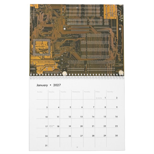 Calendrier carte électronique, 2012 (Jan 2027)