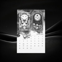 Carte Tarot moderne Concepteur noir & blanc