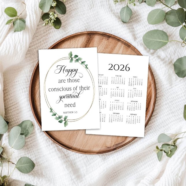 Calendrier carte texte de l'année JW 2026 (Créateur téléchargé)