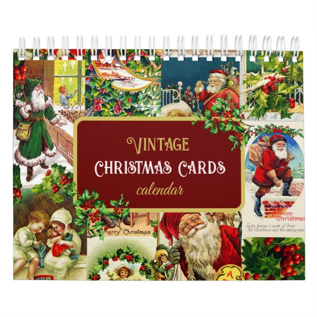 Calendrier Cartes de Noël victoriennes vintages (Protection)