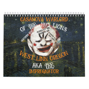 CALENDRIER CASANOVA SEIGNEUR DE LA GUERRE MORES WEST LINN ORE