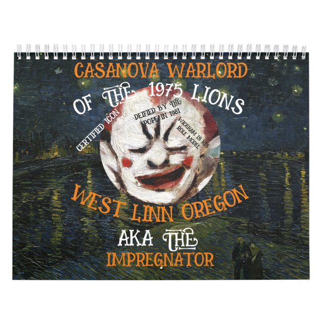 CALENDRIER CASANOVA SEIGNEUR DE LA GUERRE MORES WEST LINN ORE (Protection)