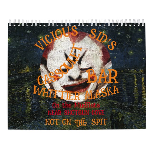 Calendrier Cassoulet Cadaver Gin Martini Jesus Messiah Bar VA (Dos)