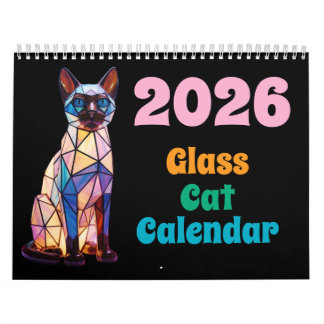 Calendrier Cat Glass Calendar