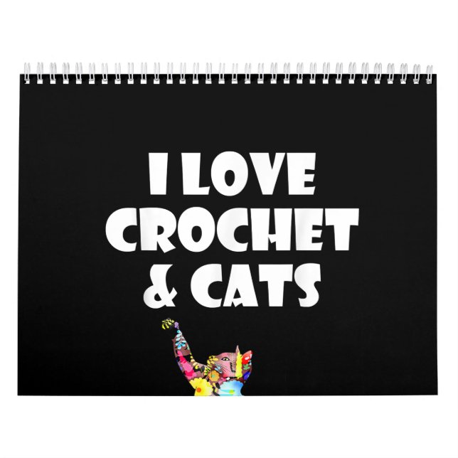 Calendrier Cat I Love Crochet & Cats Brodery Needlepoint (Protection)