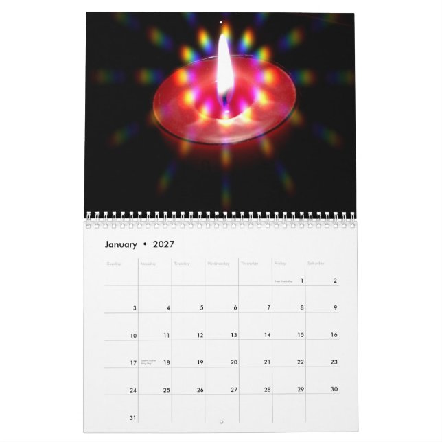 Calendrier Célébration et vacances (Jan 2027)