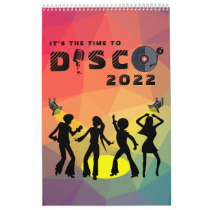Calendrier Célébration multicolore rétro de la piste de danse