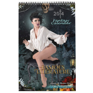 Calendrier célèbre 2014 de littérature de