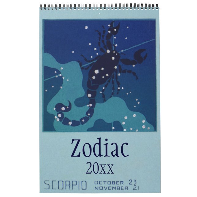 Calendrier Céleste Vintage, Signes des Constellations du Zodi (Protection)