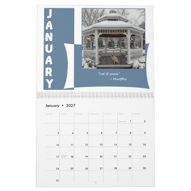 Calendrier C'est un Lab's World de 12 mois (Jan 2027)