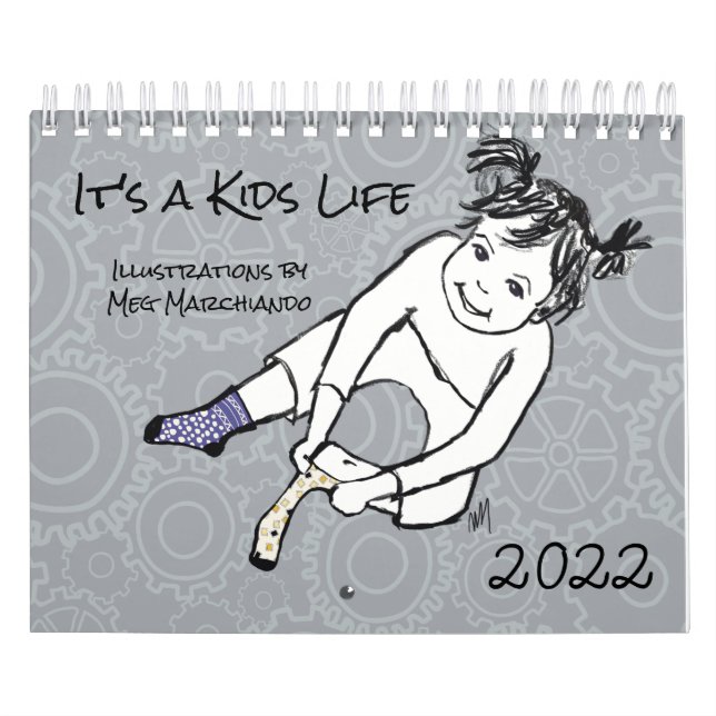 Calendrier C'est une vie d'enfant dessins d'enfants Calendrie (Protection)