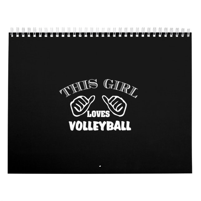 Calendrier cette fille adore le volley-ball (Protection)