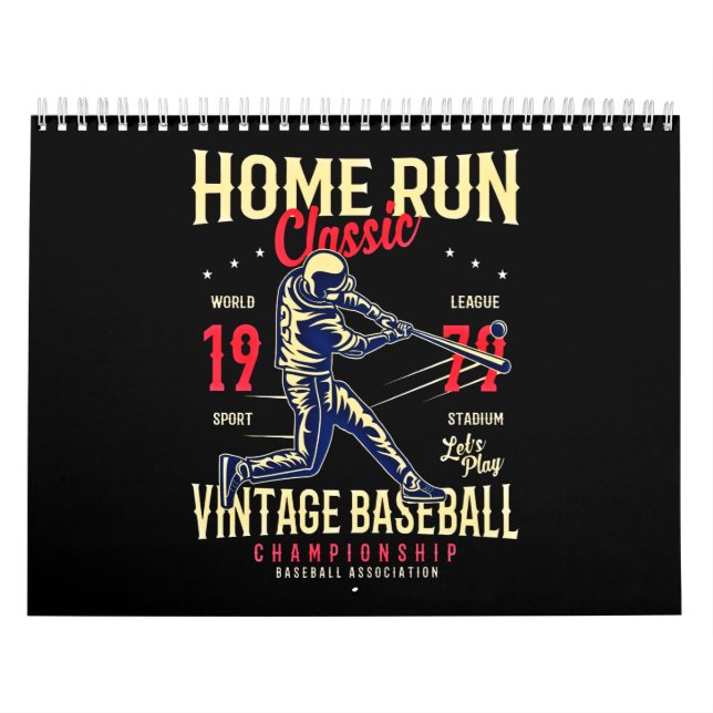 Calendrier Championnat Vintage classique de baseball à Home R (Protection)