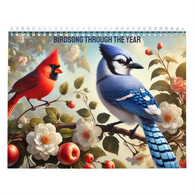 Calendrier Chants d'oiseaux à travers l'année  (Protection)