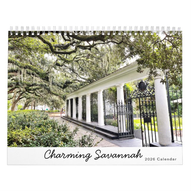 Calendrier charmant de Savannah 2026 (Protection)