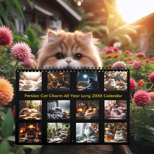Calendrier Charme de chat persan toute l'année 20XX