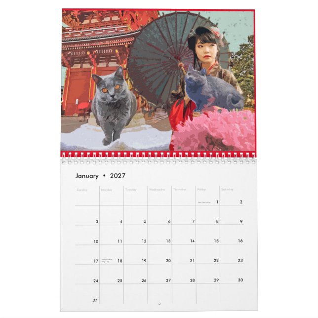 Calendrier Chartreux  (Jan 2027)
