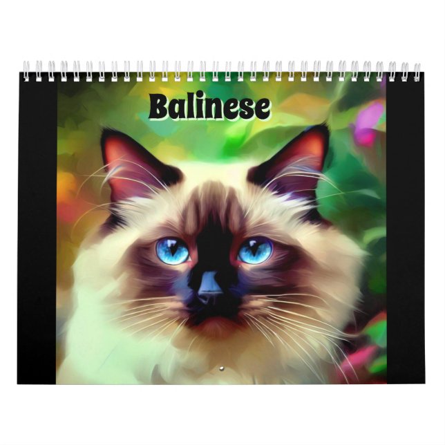 Calendrier Chat balinais (Protection)